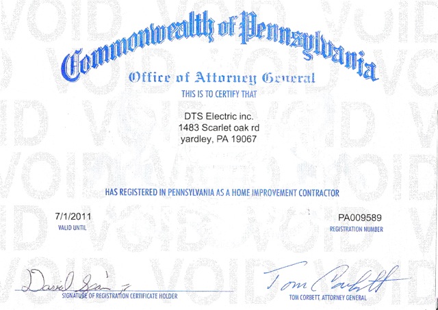 Certified Pennsylvania Home Improvement Contractor